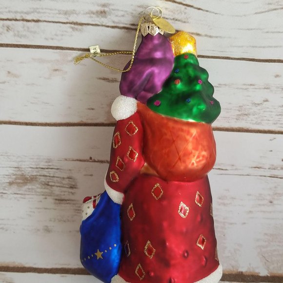 SCF Santa Claus Ornament Large Blown Glass - Picture 2 of 6